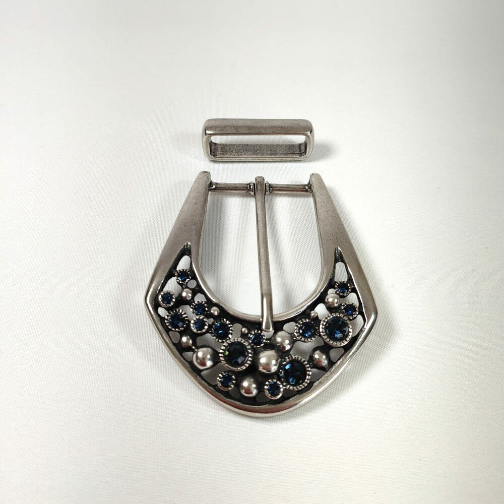 Boucle Chenonceau argenté / Marine